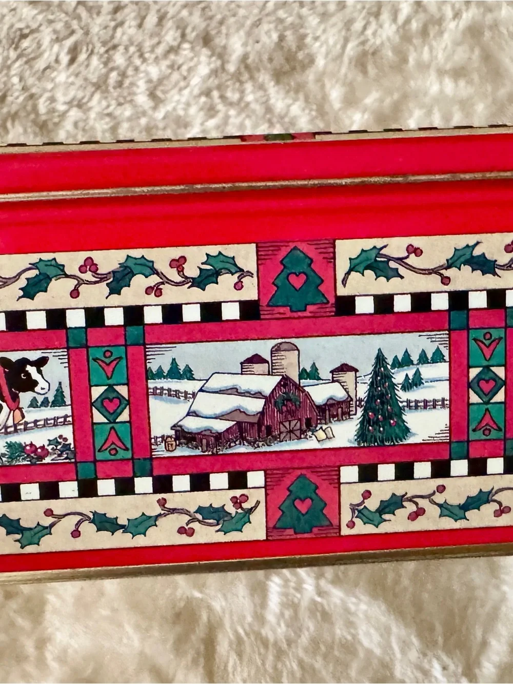 Vintage Farm Cow Scandinavian Decorative Tin Keller Charles of Philadelphia